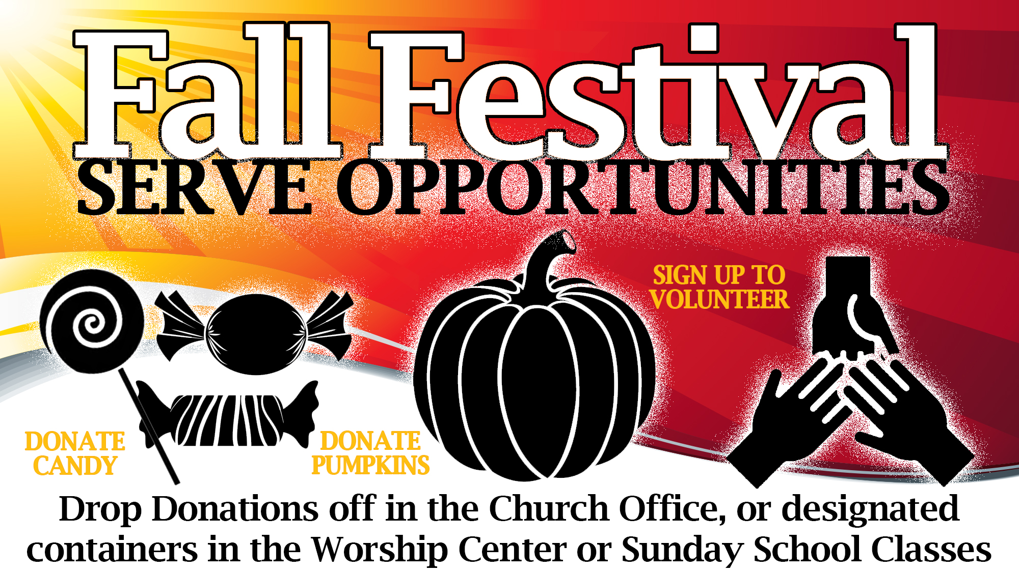 Necesitamos voluntarios y donaciones para el festival de otoño / We need  volunteers and donations for the fall festival!